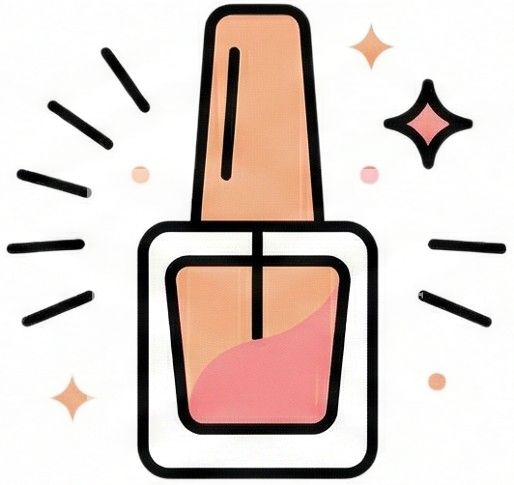 Pink nail polish bottle icon