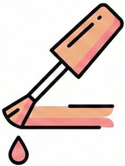 Nail polish brush icon