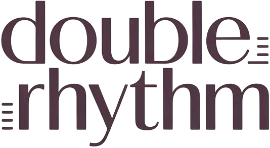 Double Rhythm White Logo