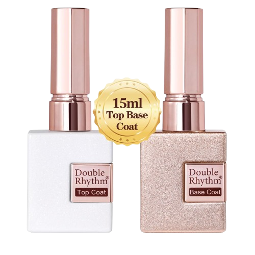 2 Pcs 15ML No Wipe Gel Top Coat and Base Coat Set