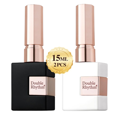 2 Pcs 15ml UV Gel Polish Set Pure White And Black Color